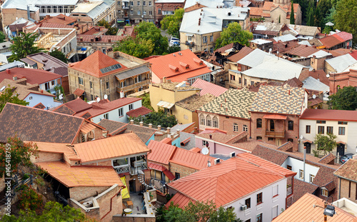 View of roofs of Old city Tbilisi, Georgia