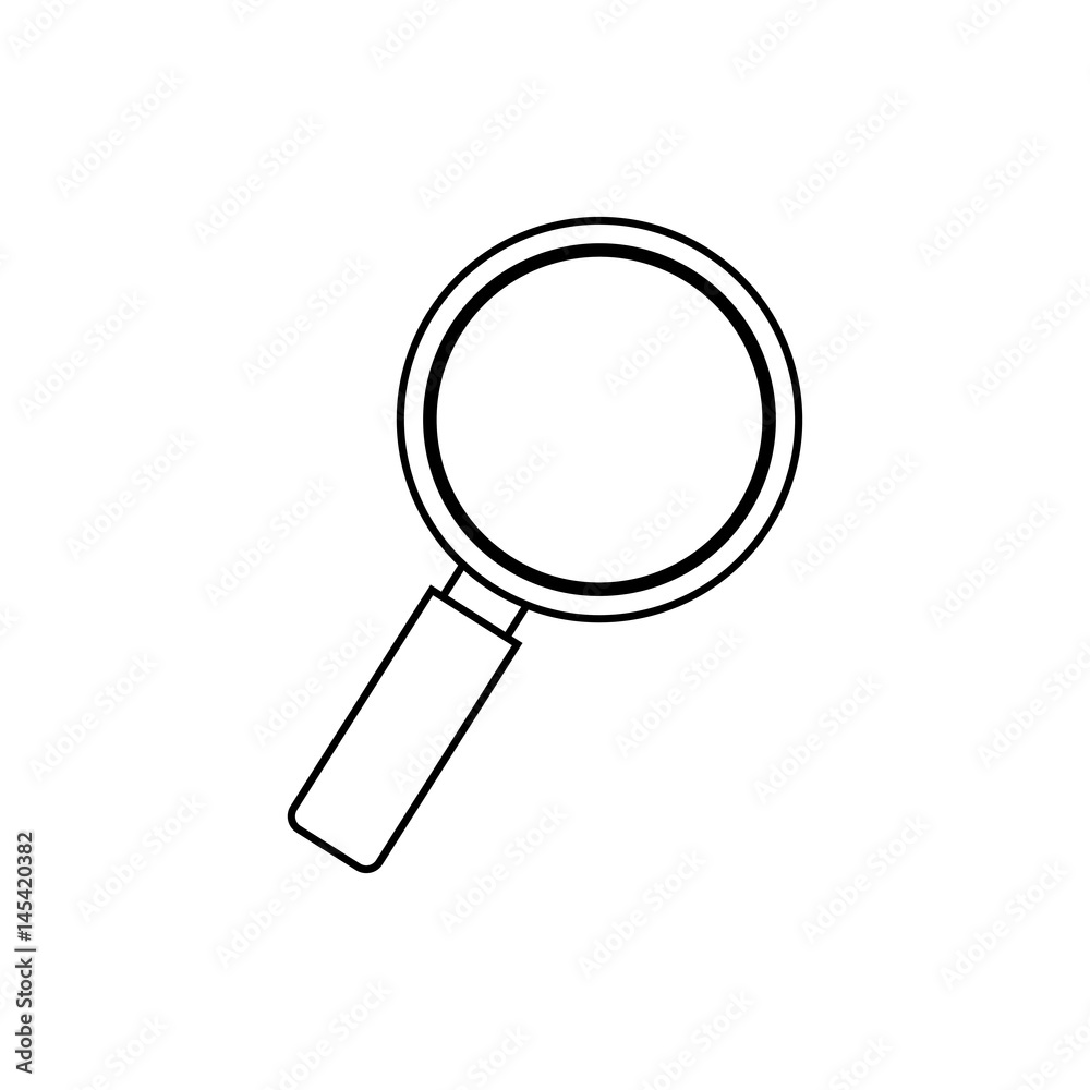 magnifying glass icon over white background. vector illustration magnifying glass icon over white background. vector illustration