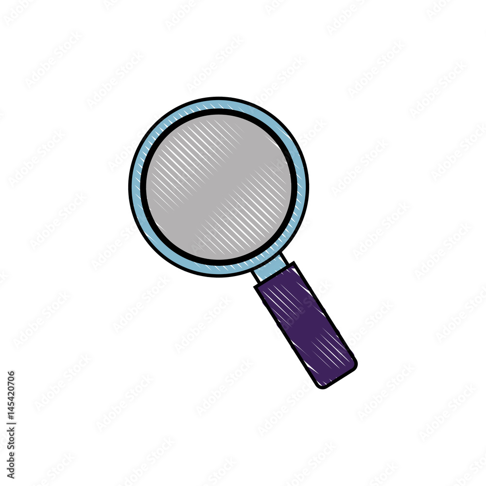 magnifying glass icon over white background. colorful design. vector illustration magnifying glass icon over white background. colorful design. vector illustration