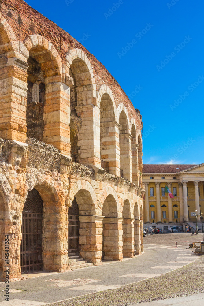 The Verona Arena is a Roman amphitheatre in Piazza Bra in Verona, Italy built in the first century