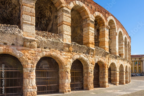 The Verona Arena is a Roman amphitheatre in Piazza Bra in Verona  Italy built in the first century