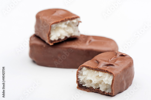 chocolate bar with coconut inside