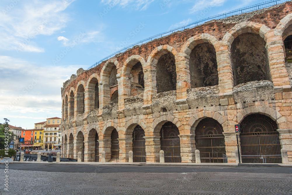 The Verona Arena is a Roman amphitheatre in Piazza Bra in Verona, Italy built in the first century