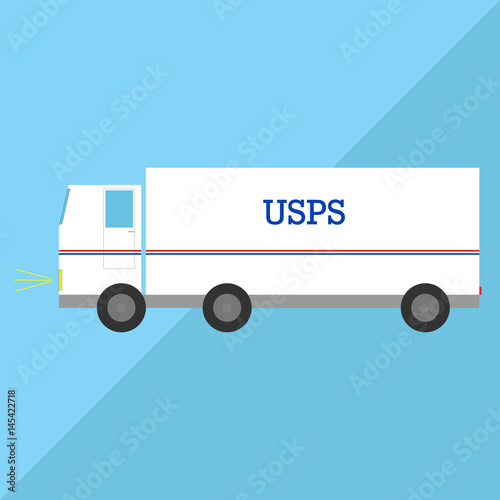 A white truck USPS