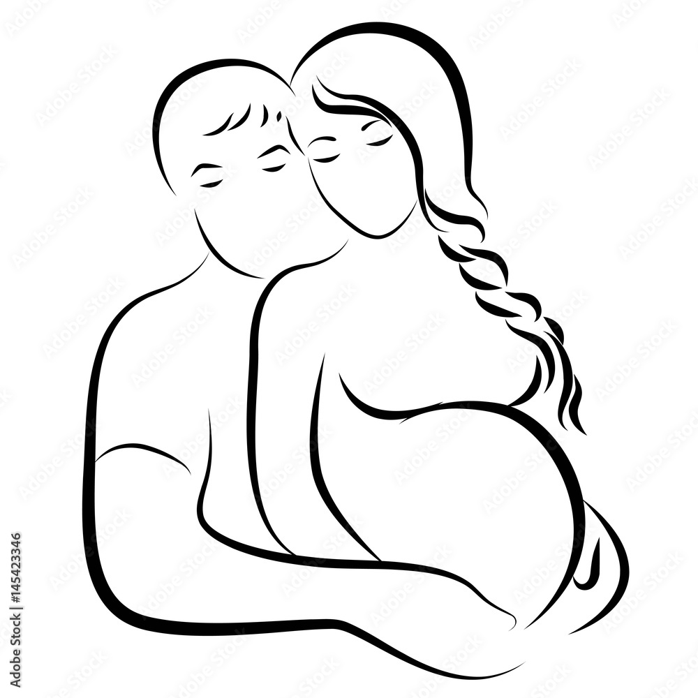 Pregnant woman and man Pregnant woman and man