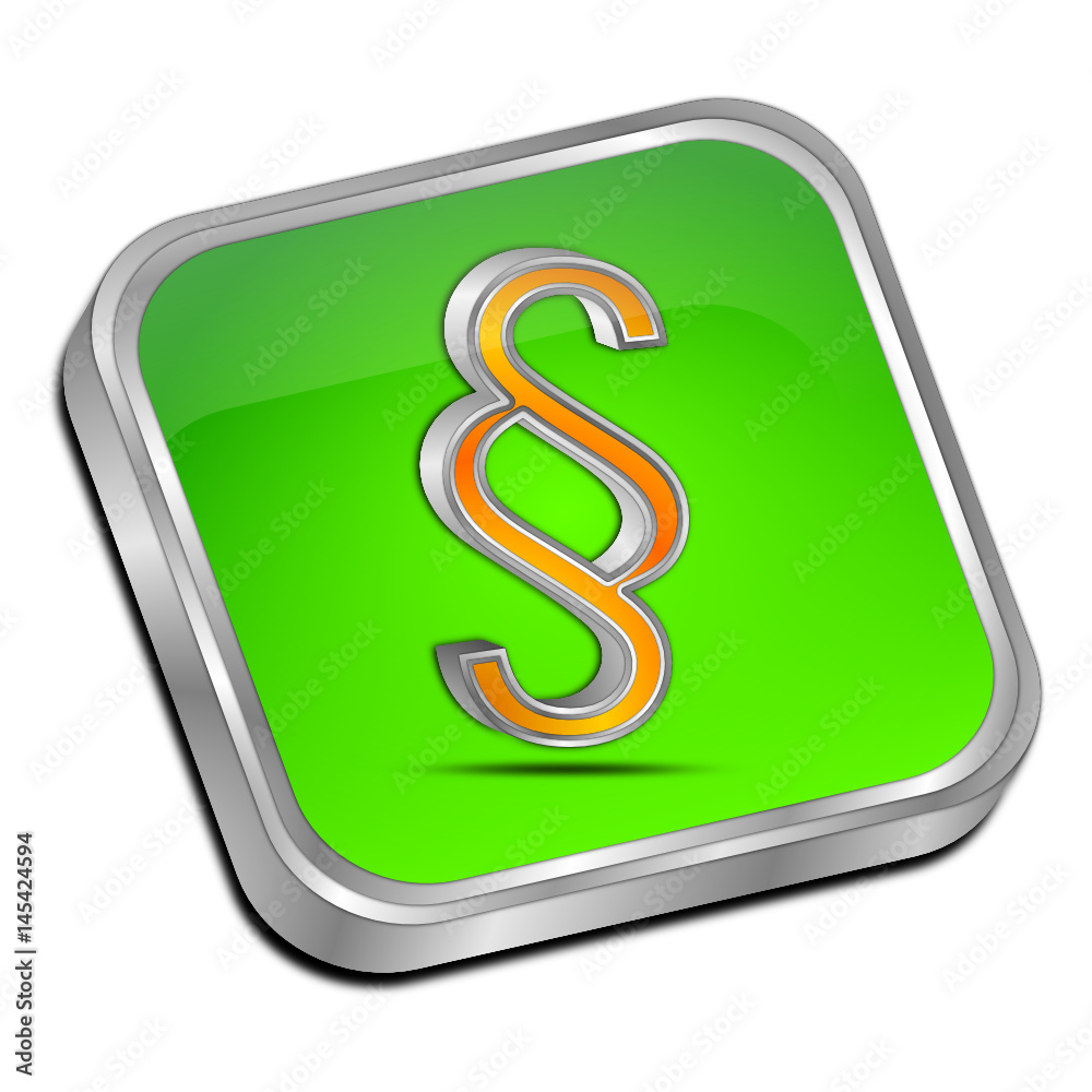 Law paragraph button - 3D illustration Law paragraph button - 3D illustration