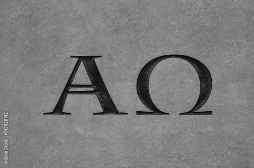 Alpha and Omega in stone
