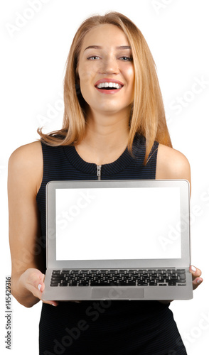 Young Businesswoman With Laptop