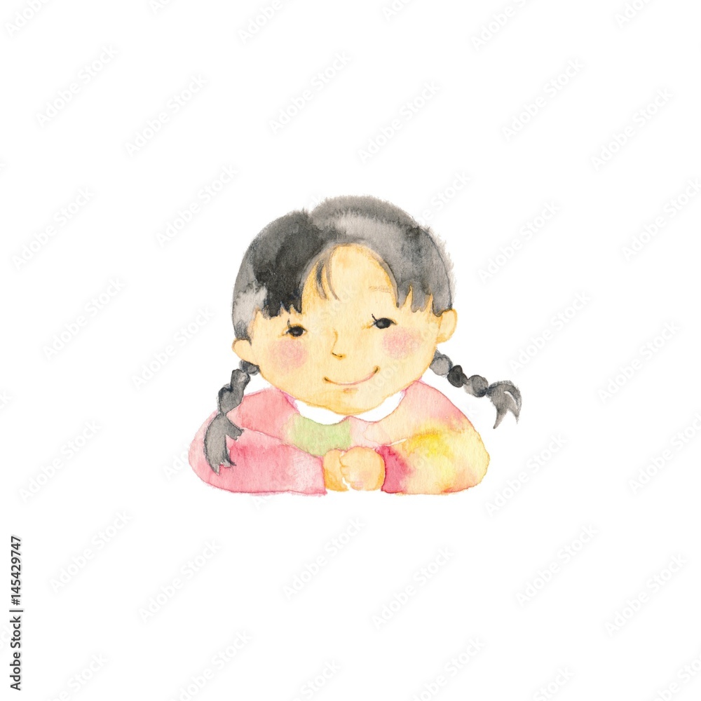世界の子どもたち 素材 アジア系女の子 Stock イラスト Adobe Stock