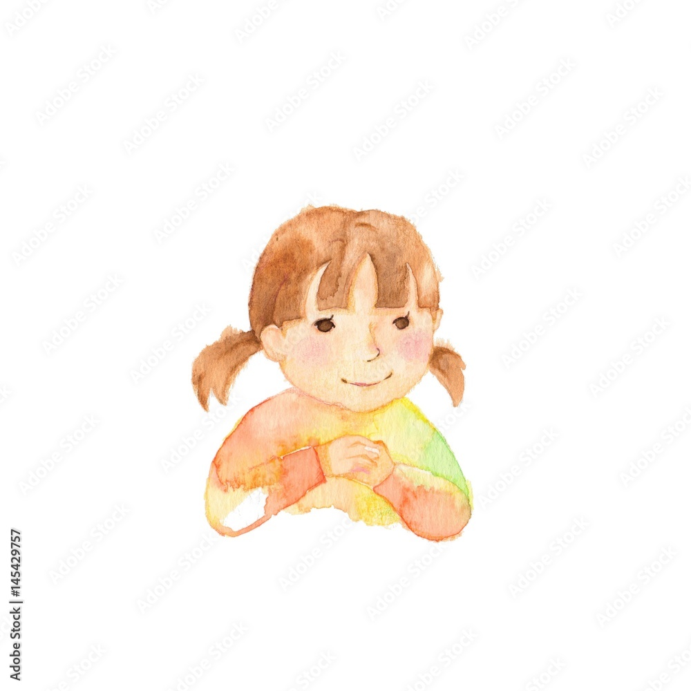 世界の子どもたち 素材 欧米系赤毛の女の子 Stock イラスト Adobe Stock