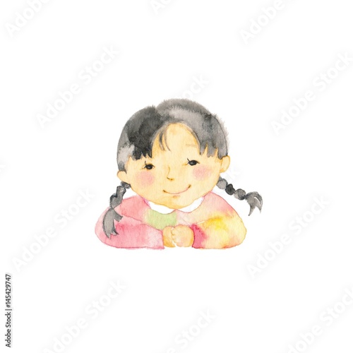 世界の子どもたち 素材 アジア系女の子 Stock イラスト Adobe Stock