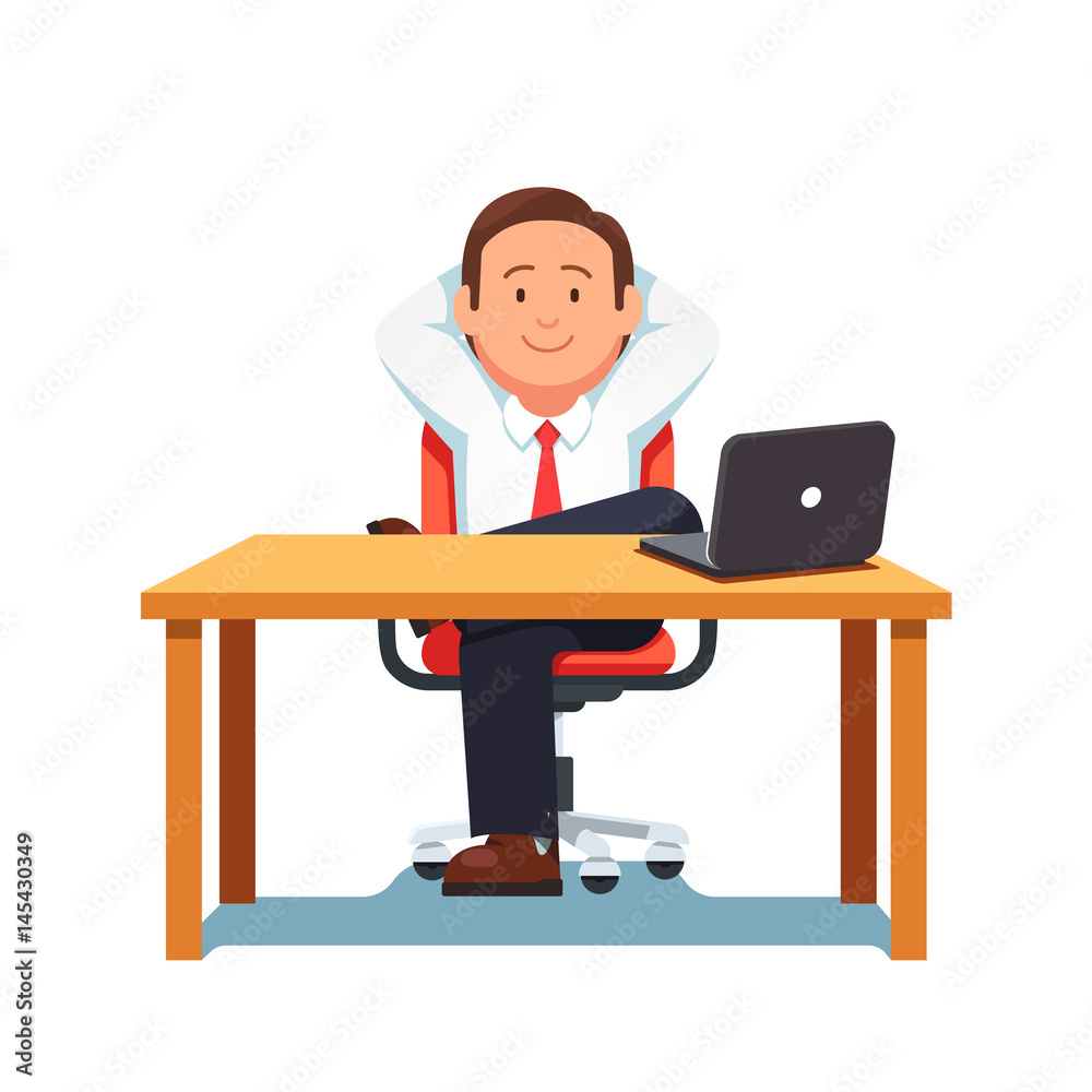Relaxed business man sitting in confident pose Relaxed business man sitting in confident pose