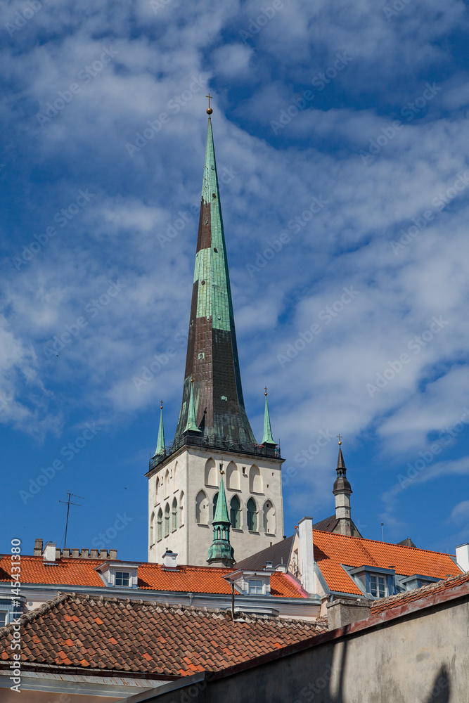 Fototapeta premium St Olaf (Oleviste) Church. Tallinn, Estonia