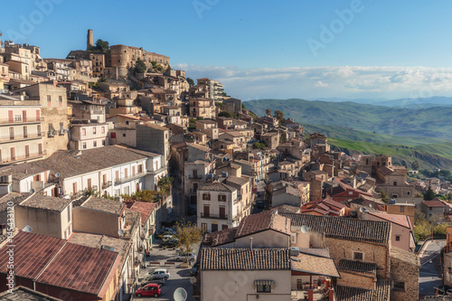 Town of Cammarata in Central Sicily in Spring 2017 photo
