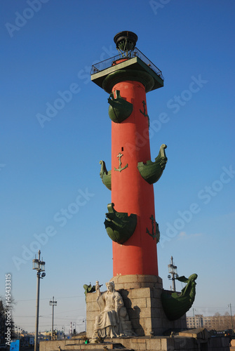 Rostral Columns in St. Petersburg (Russia) photo