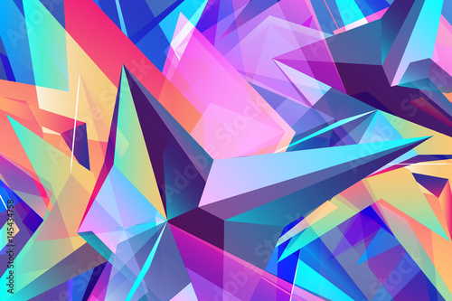 Colorful background,  geometric rumpled triangular low poly orig photo