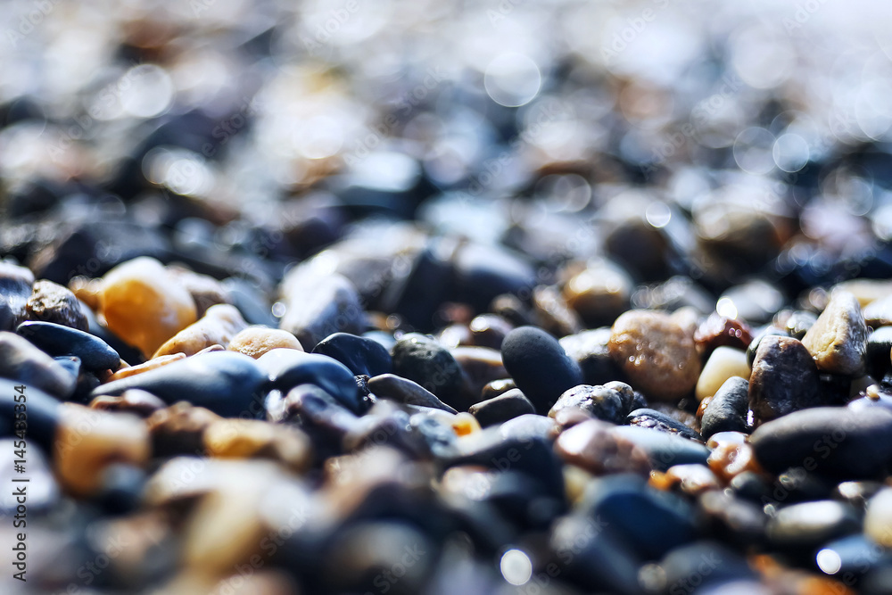 Pebble texture on the river bank Pebble texture on the river bank