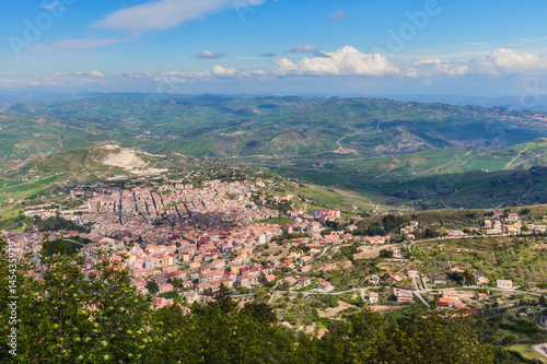 Town of Cammarata in Central Sicily in Spring 2017 photo