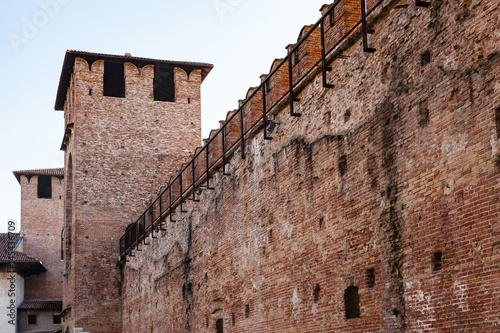 wall of Castelvecchio (Scaliger) Castel in Veron © vvoe