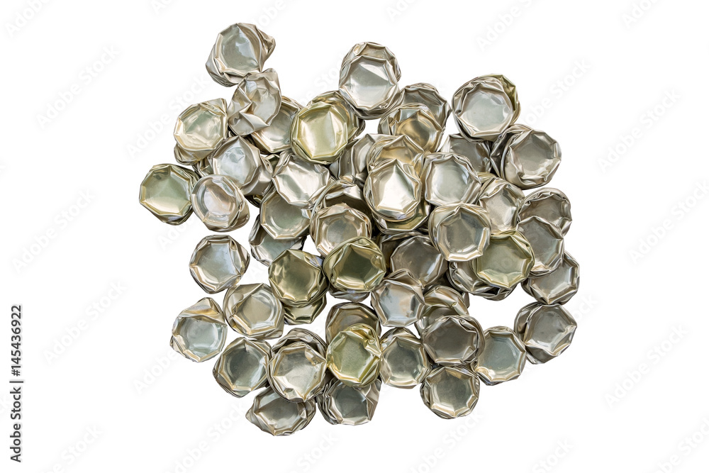 Old canned aluminum isolated on white background., This has clipping path. Old canned aluminum isolated on white background., This has clipping path.