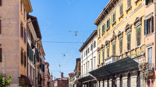 apartment houses on street in Verona city © vvoe