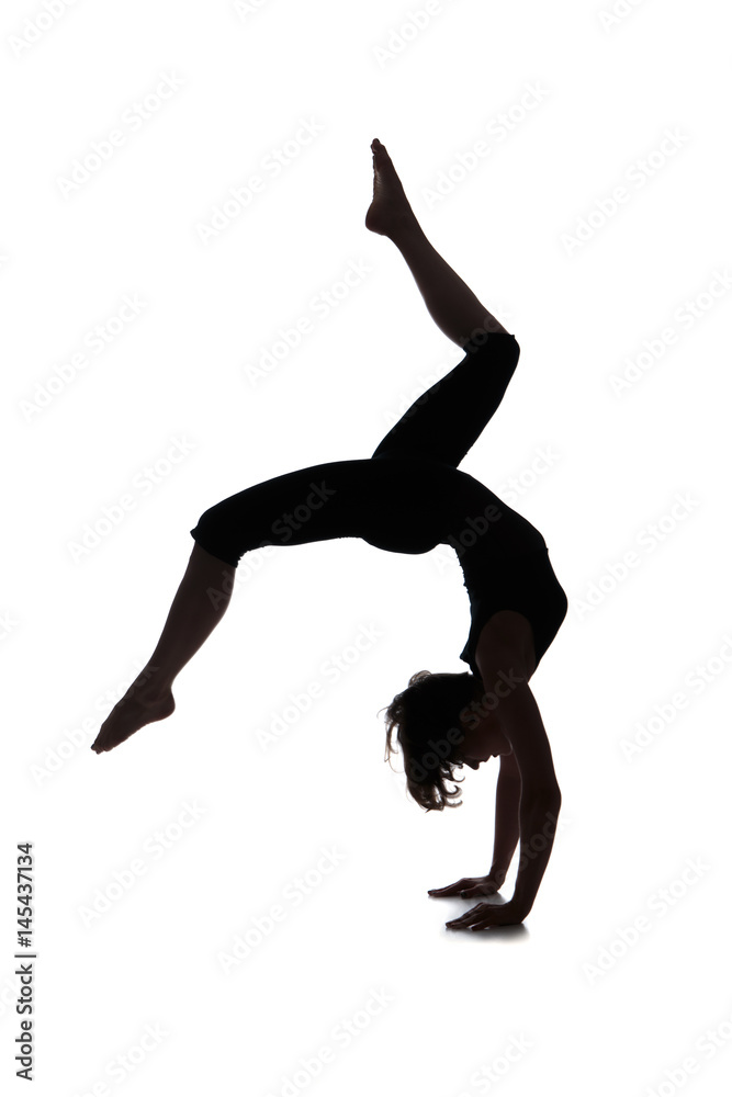 Silhouette of woman dancer Silhouette of woman dancer