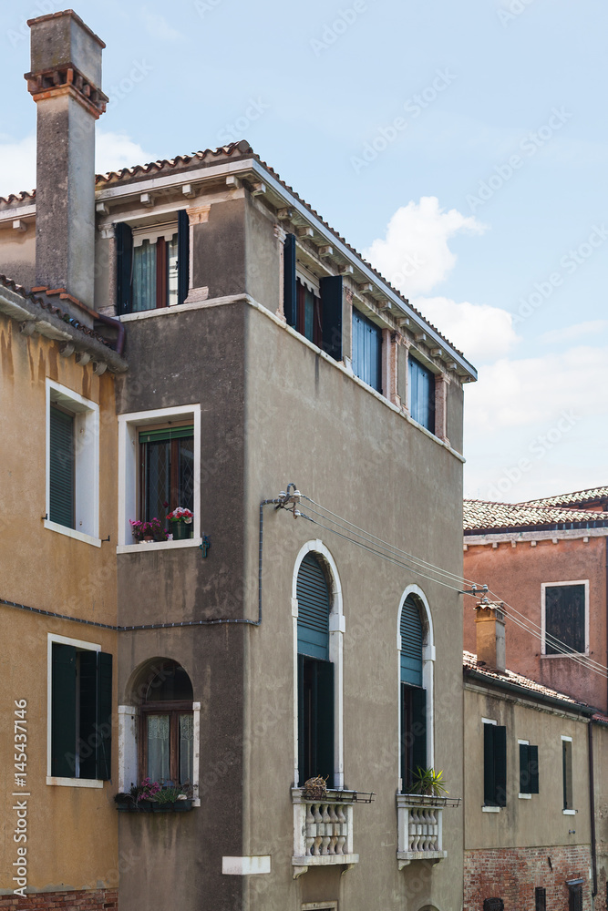 apartment houses in Castello district in Venice