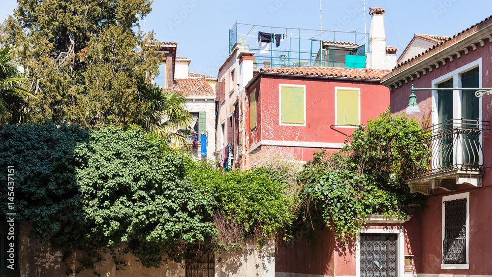residential houses in Castello district in Venice