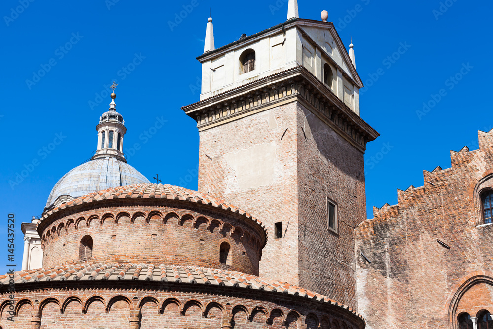 Rotonda di san lorenzo and Clock Tower in Mantua