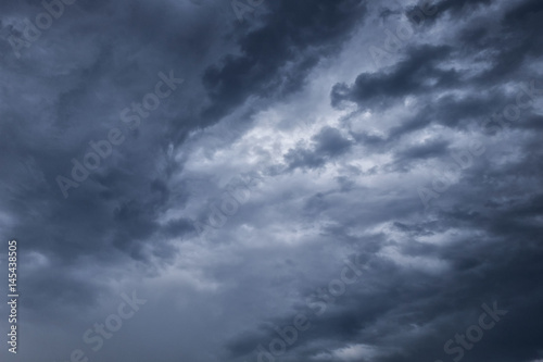 Overcast sky with dark clouds, The gray cloud ,Before rain.