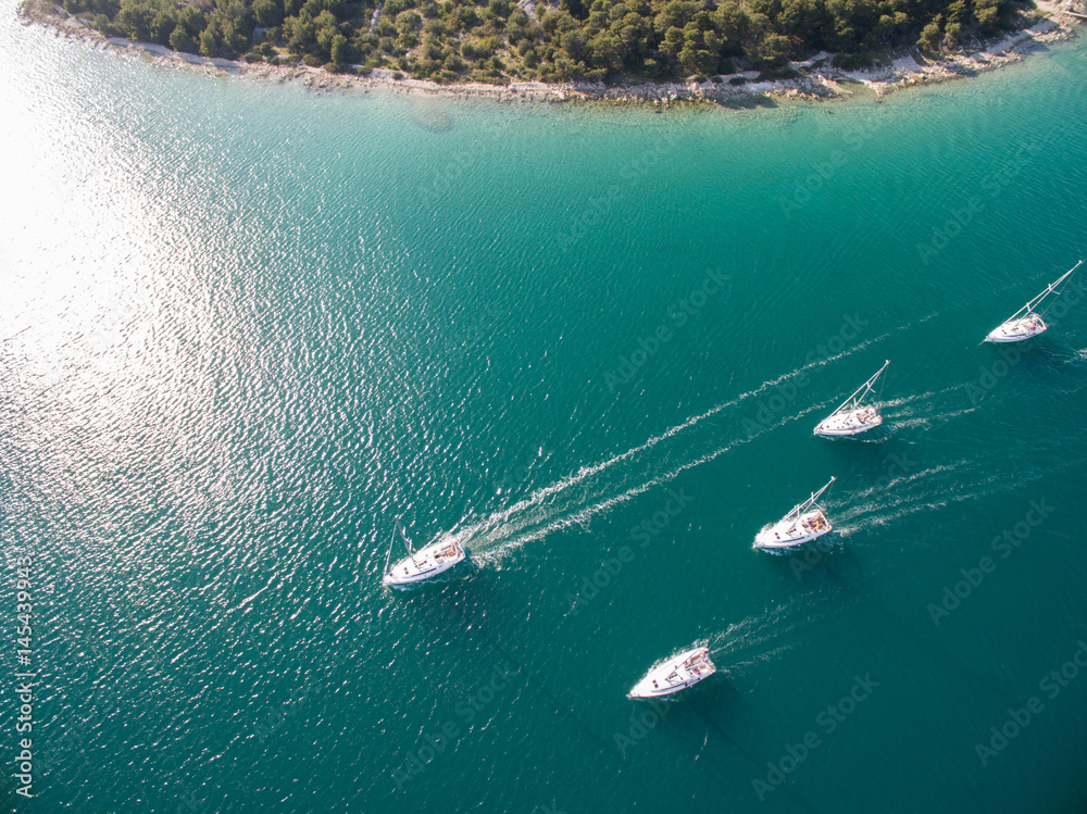 Sailing boats in Adriatic, Croatia