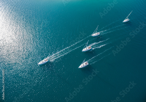 Sailing boats in Adriatic, Croatia