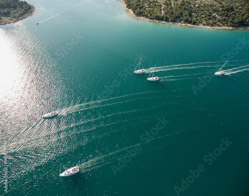 Sailing boats in Adriatic, Croatia © photogoricki