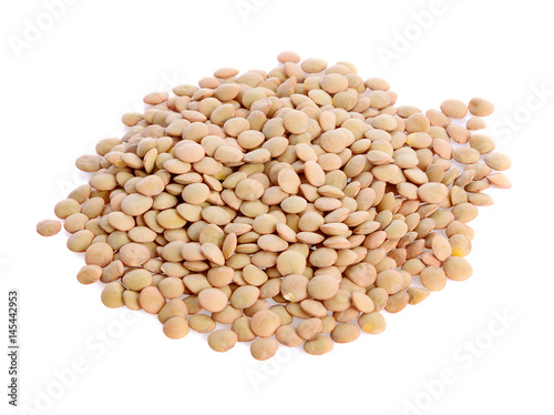 lentils isolated on white background