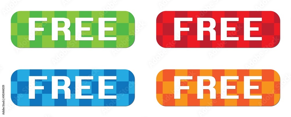 FREE text, on rectangle, zig zag pattern stamp sign. FREE text, on rectangle, zig zag pattern stamp sign.