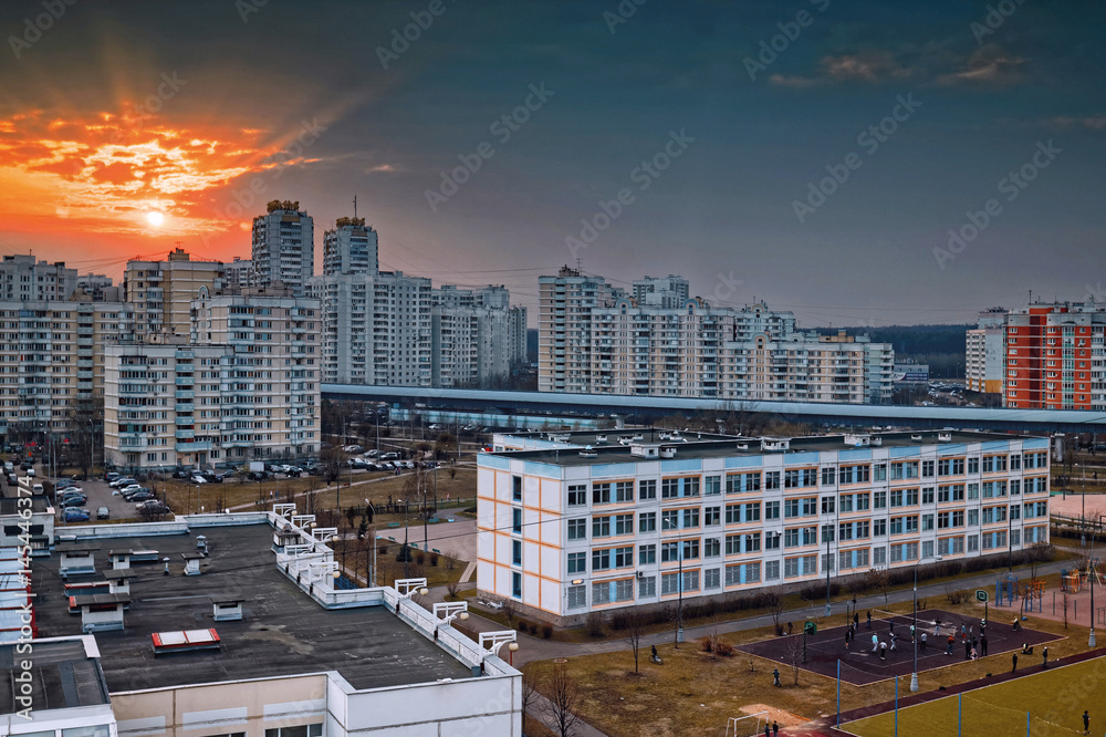 Fototapeta premium City, residential quarters