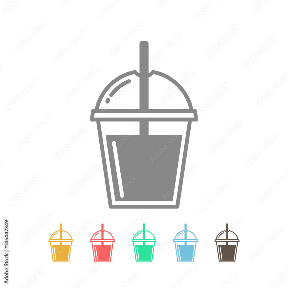 Bubble tea icon vector