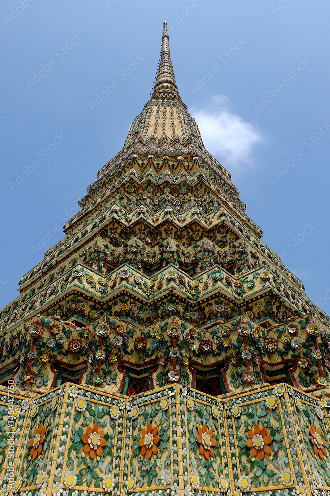 Ancient Stupa at Wat Pho Bangkok, Thailand.