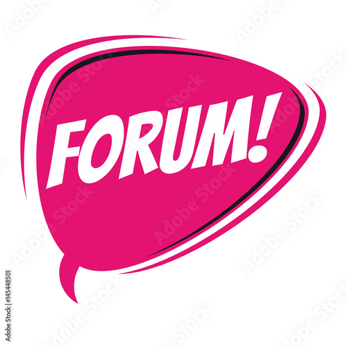 forum retro speech bubble