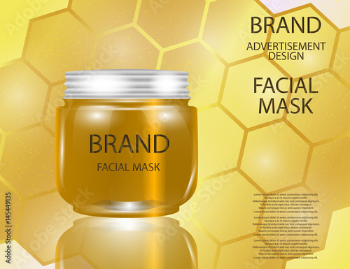 Facial Mask for Skin on the sparkling Background, Concept Skin Care Cosmetic.