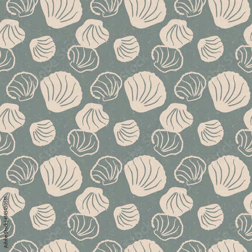 seamless abstract summer pattern background, shell pattern
