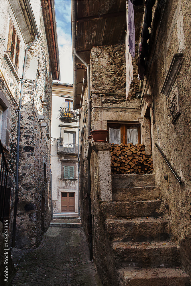 Scanno glimpse with typical architecture