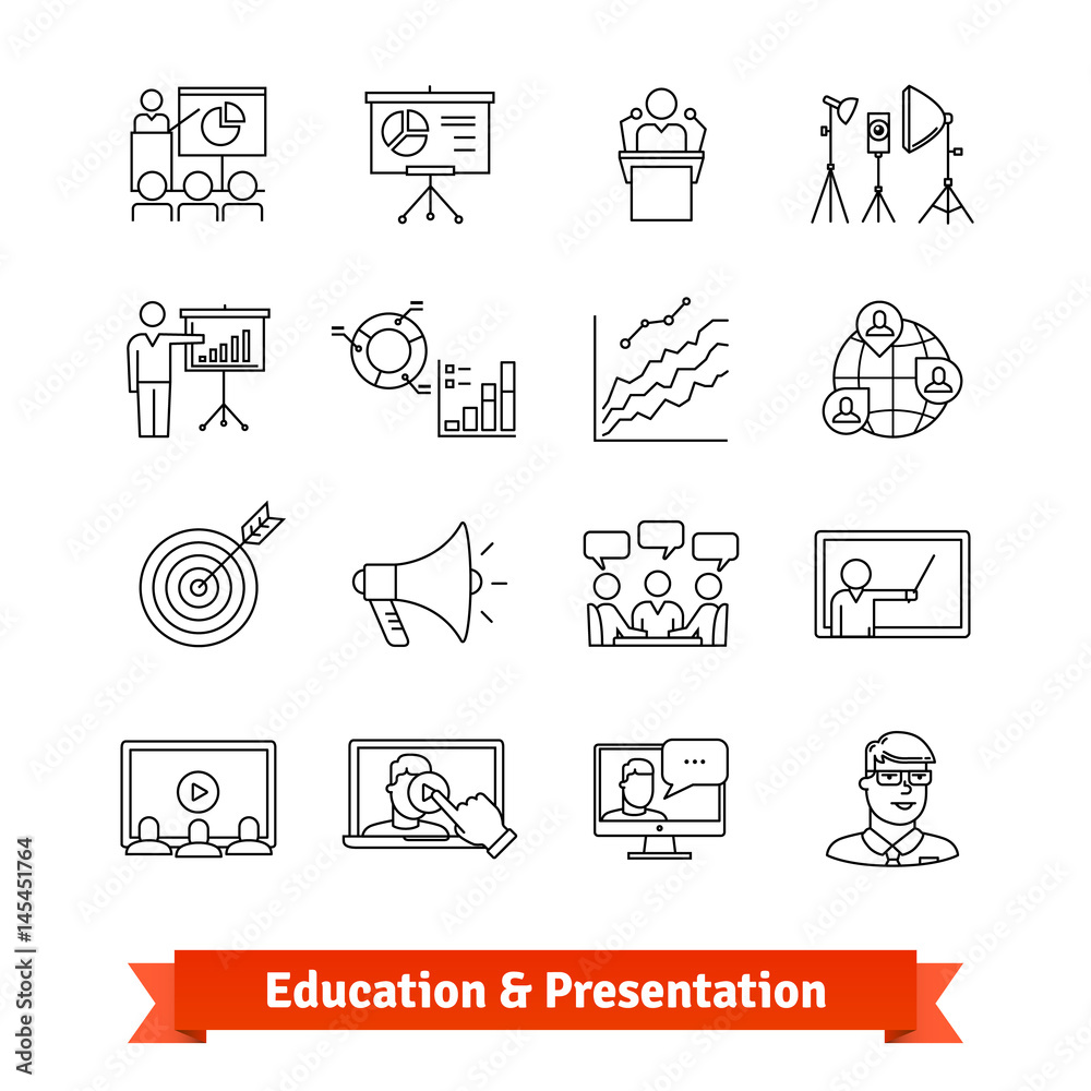 Fototapeta premium Online education and Academic presentation