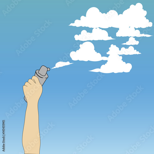 Cloud vector icon photo