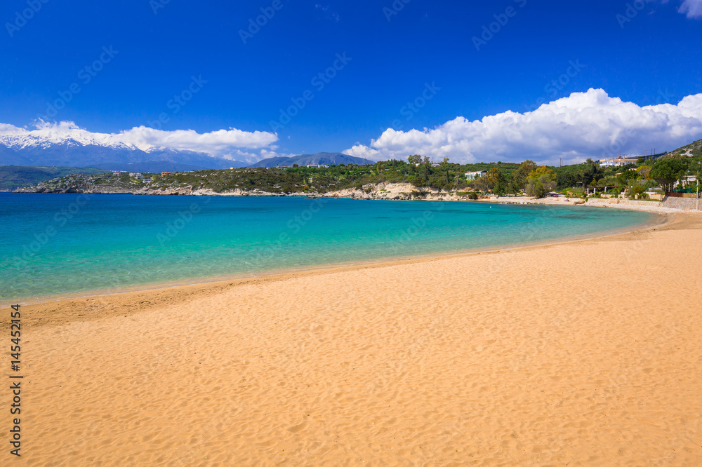 Marathi bay with beautiful beach on Crete, Greece