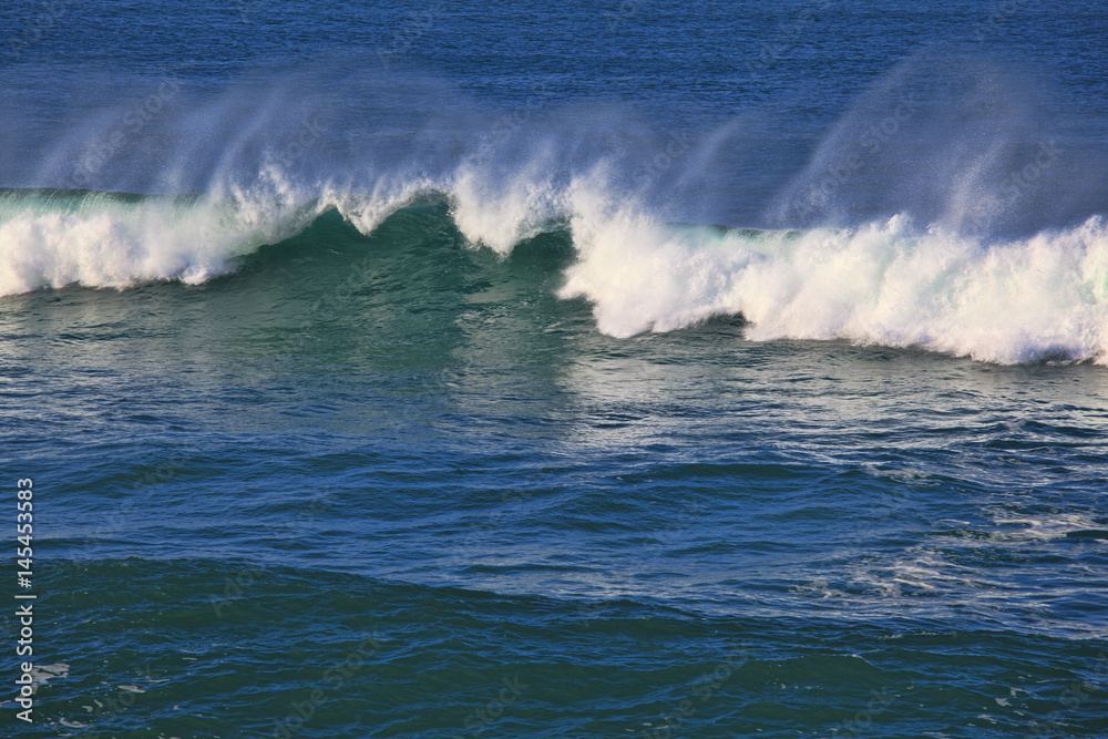 Sea surf great wave break on coastline