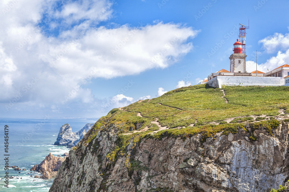 Portugal. Cabo da Roca and the lighthouse Portugal. Cabo da Roca and the lighthouse