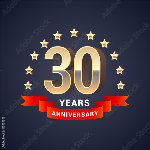 30 years anniversary vector icon  logo