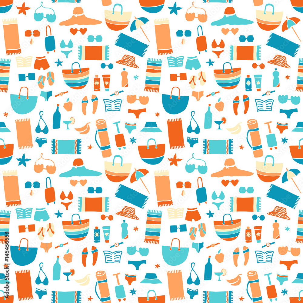 Beach seamless pattern Beach seamless pattern