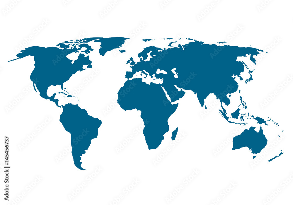 Vector Illustration of a World Map